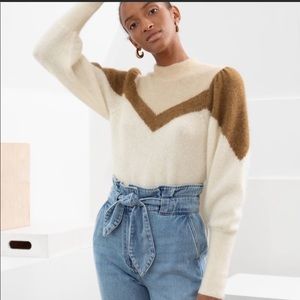 & Other Stories Chevron Sweater, Medium